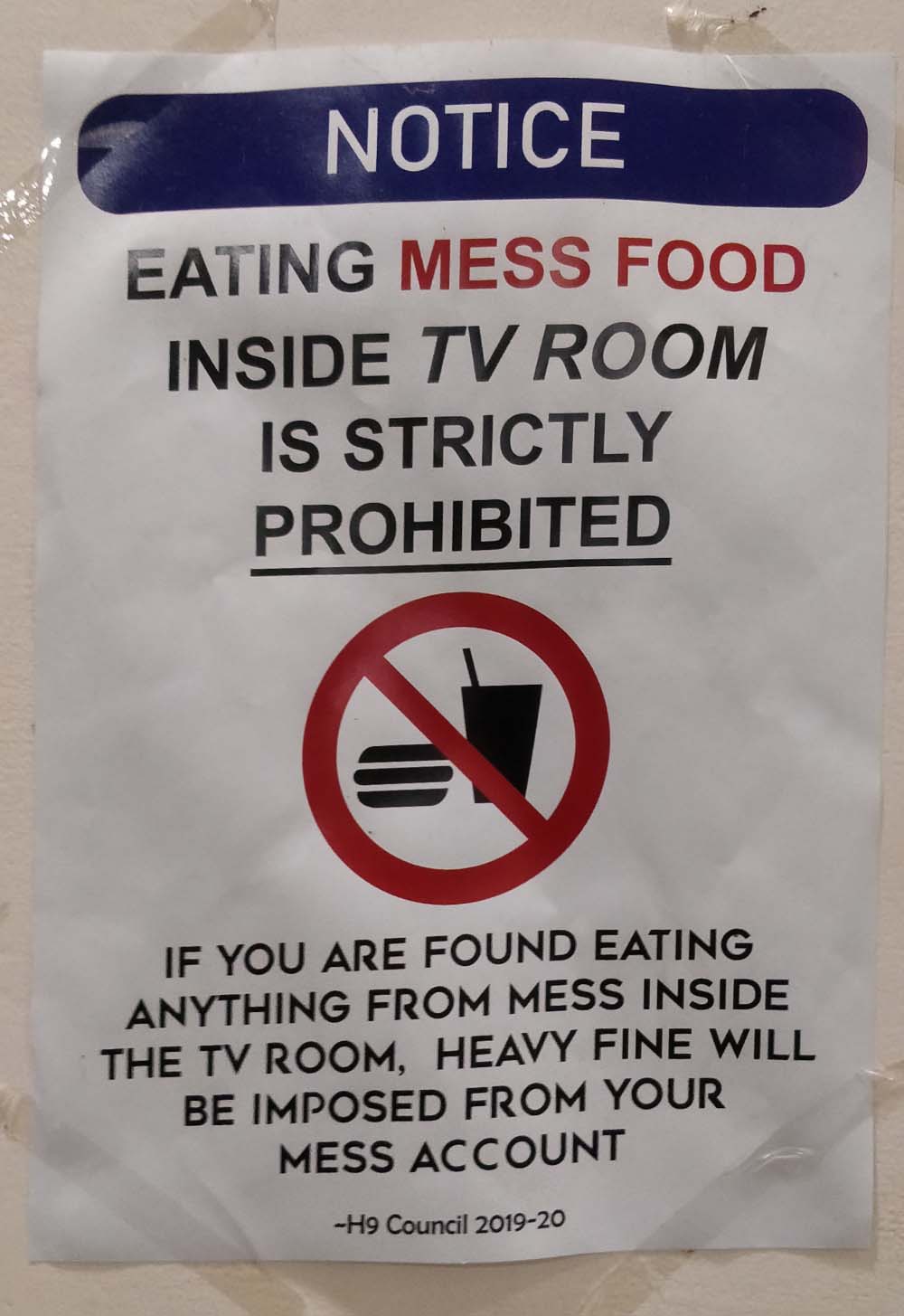 Mess Notice